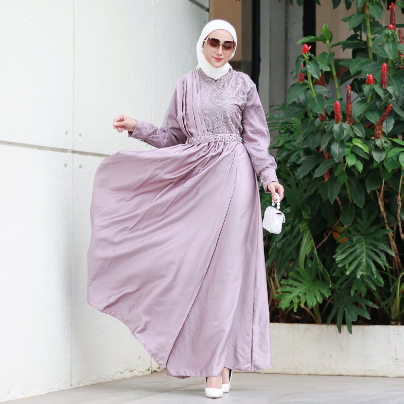 RAYA LACE DRESS MAXY/ gamis lace mewah terbaru lebaran kondangan