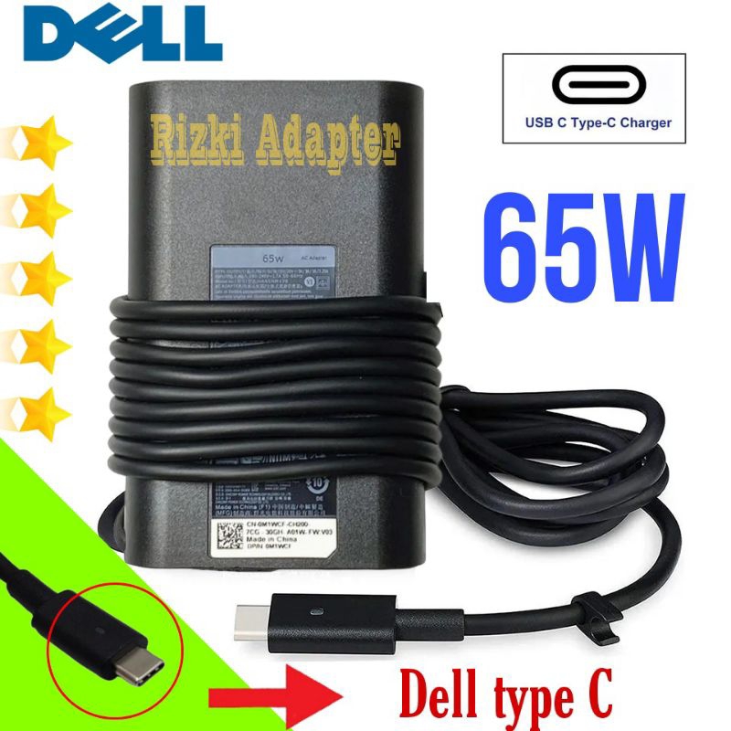 Charger Laptop Dell XPS 12 13 15 13 9300 9305 9310 9360 9365 2-in-1 9370 9380 9350 7390 9250 7390 2-in-1 9365 2-in-1