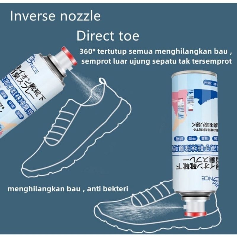 Semprotan sepatu anti bau penghilang bau sepatu isi 260 ML