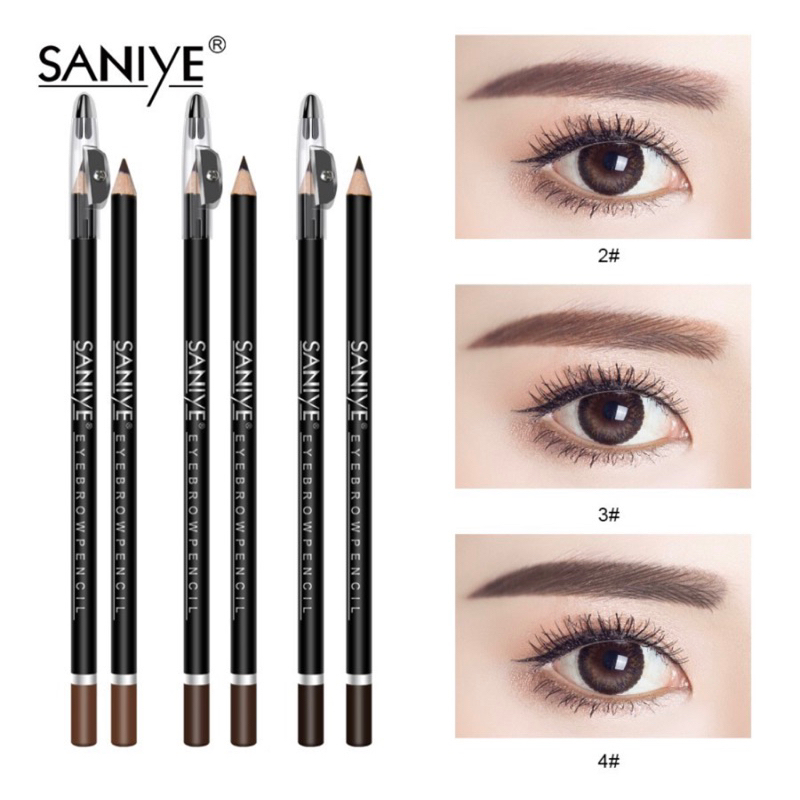 SANIYE P1502 Lasting Waterproof Eyebrow Pencil With Pencil Sharpener