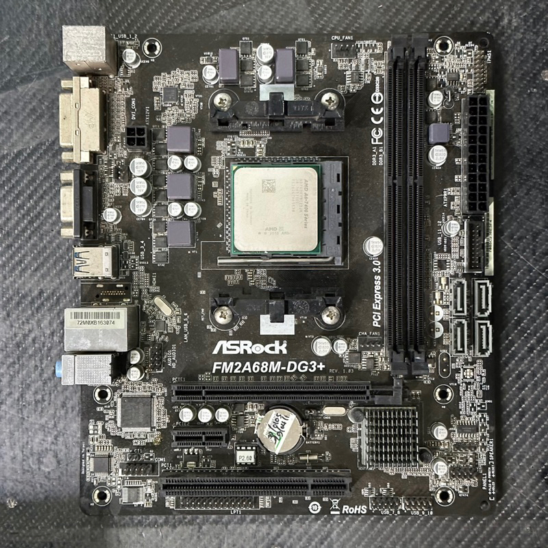 Motherboard AMD Asrock FM2A68M-DG3+ Socket FM2+ DDR3 / Proc A6-7400 Second