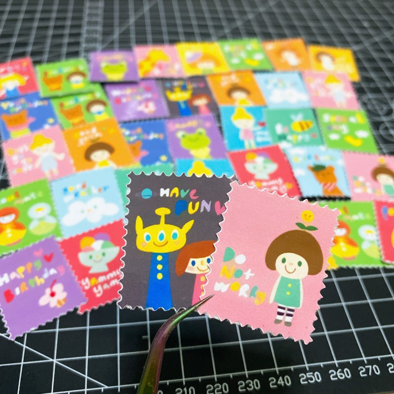 

[JINNI] sticker perangko lucu | New die cut