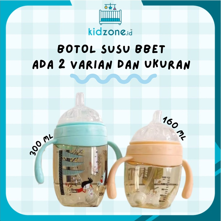 Botol Susu BBET/ Bahan PPSU / 160ml &amp; 300ml / Super Wide Neck / Botol Susu Leher Lebar  Bbet Super Wide Neck Feeding Bottle / Botol Susu PPSU Leher Lebar