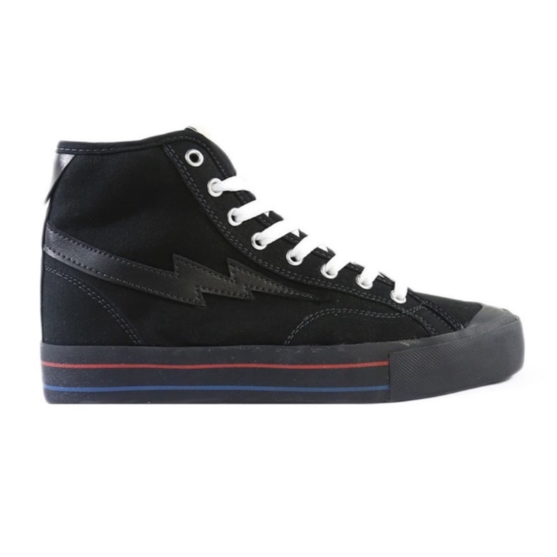 Vulcan - HIGH  BASTARD FULL BLACK - Sepatu Original