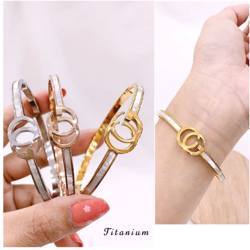 Gelang Titanium asli Premium Quality Anti karat anti alergi Stainless steel ori Gt02