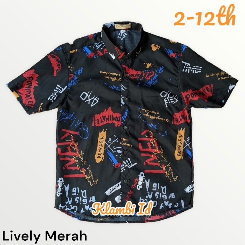 Kemeja Anak Motif Abstrak Kemeja Anak Keren Kemeja Surfing Anak