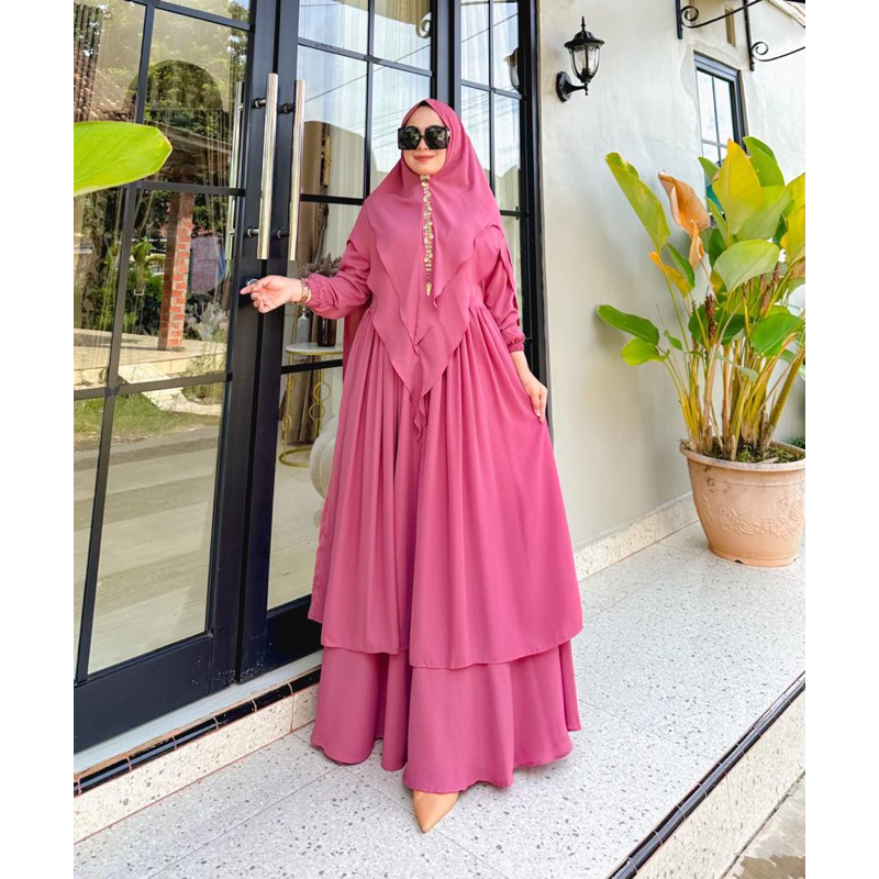 Ameena syari//set syari polos ori brand