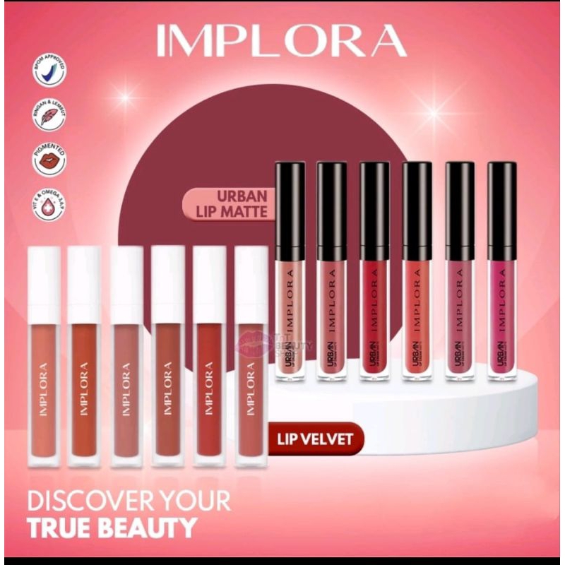 LIP CREAM IMPLORA URBAN MATTE LIPCREAM | IMPLORA LIP CREAM LIPSTICK VELVET | RND