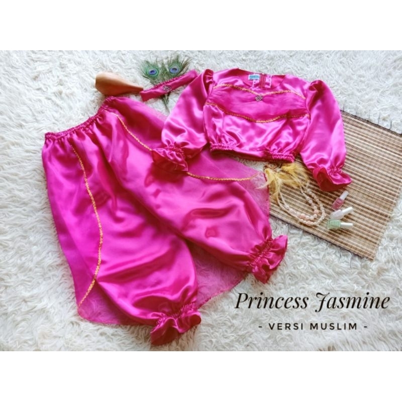 kostum princess jasmine muslim/kostum prrincess jasmine anak dan dewasa/kostum disney anak/dress disney