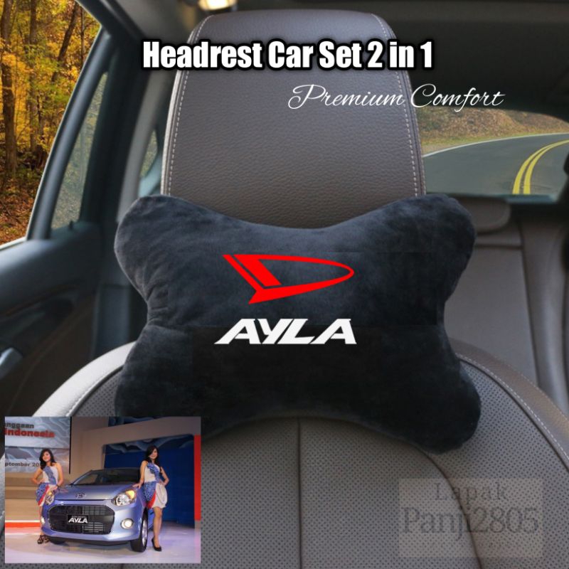 AYLA HEADREST BANTAL MOBIL AYLA SANDARAN PENYANGGA LEHER & PUNGGUNG CARSET 2 IN 1 JOK VARIASI