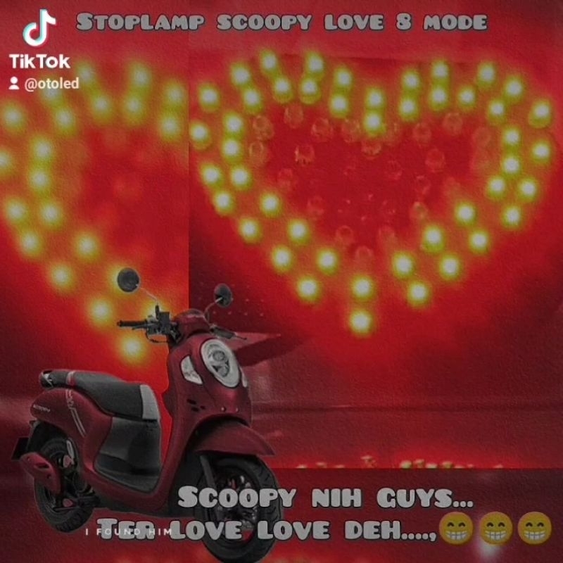 stoplamp running scoopy 2020/2022 &amp; mio soul GT model love