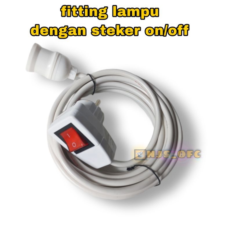 Fitting Lampu gantung dengan Steker saklar On/Off