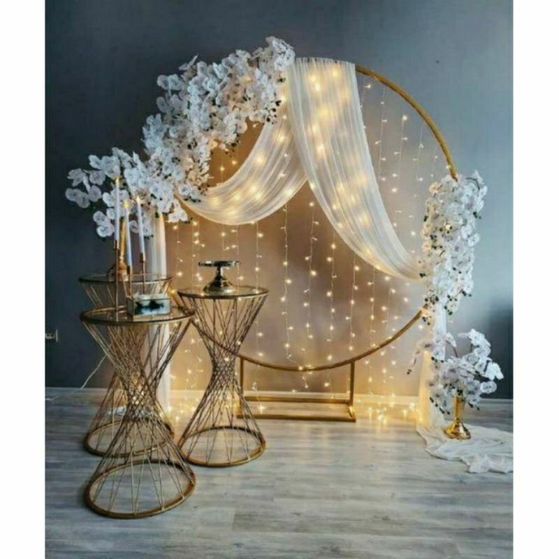 Dekorasi Lingkaran / Backdrop Bulat / Besi Dekor / Dekorasi Besi / Besi Bulat