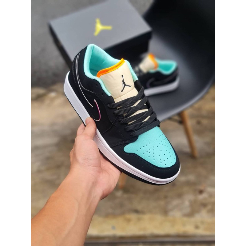 Sepatu Nk Air Jordan 1 Low Pria Neon Paris Kualitas Premium