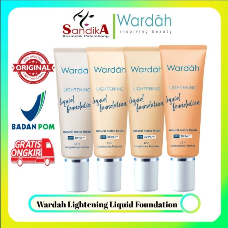 Wardah Lightening Liquid Foundation/Foundation Wardah/Alas Bedak Wardah