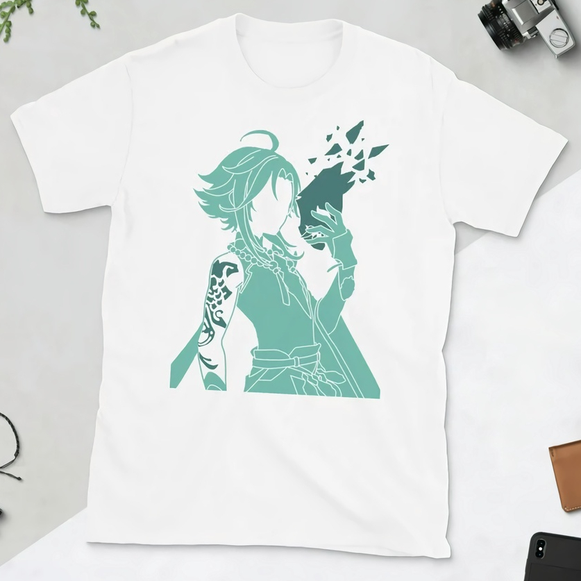 Tshirt Xiao Silhouette Anime Gaming  Genshin Impact Premium Unisex