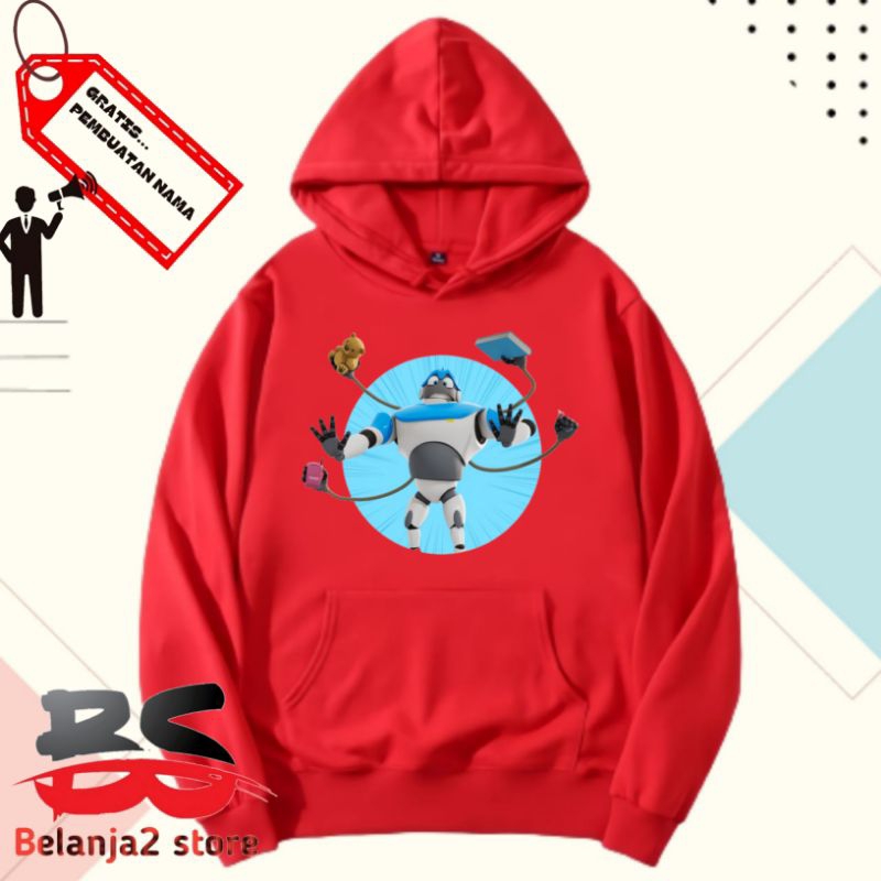 JAKET HOODIE ANAK CUSTOM GAMBAR ROBOT ARPO BAHAN TEBAL FREE NAMA