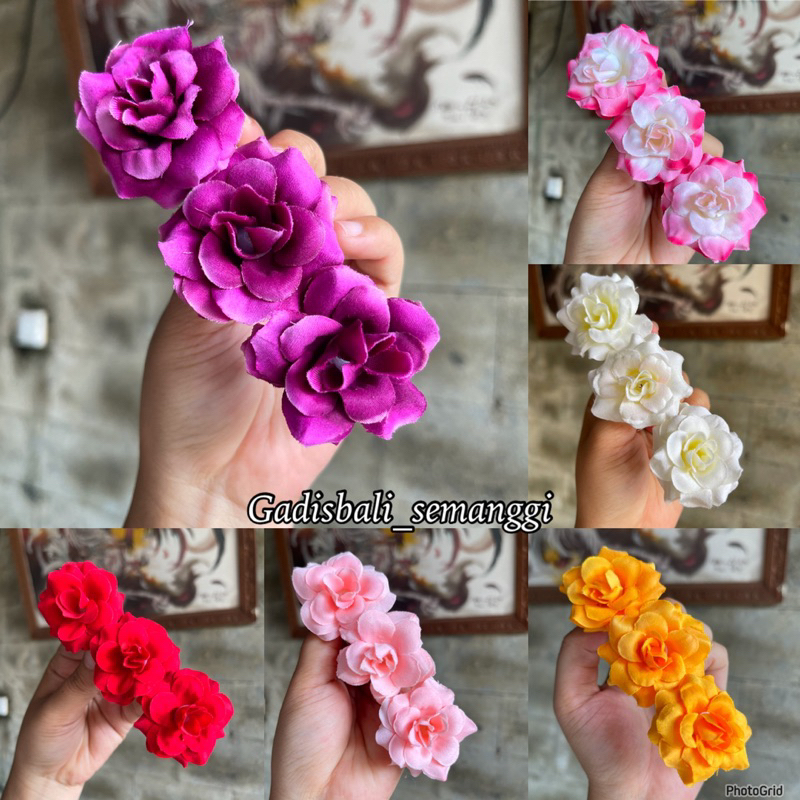 Semanggi Mawar Mini Polos / Semanggi Bunga / Bunga Mawar Mini Polos / Semanggi Kain / Semanggi Rambu