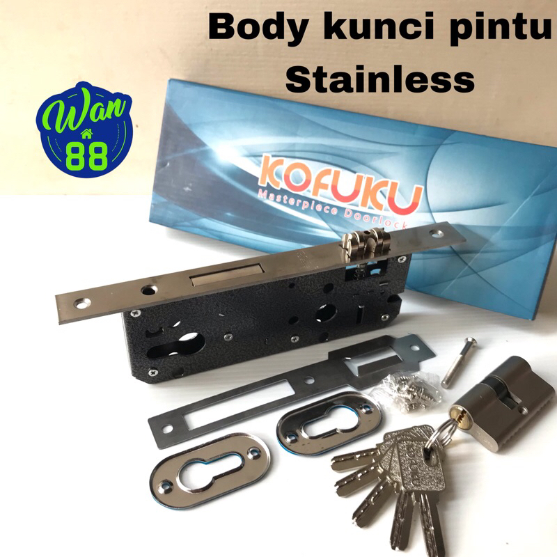 Body Kunci Pintu Pelor Premium Kofuku Stainless