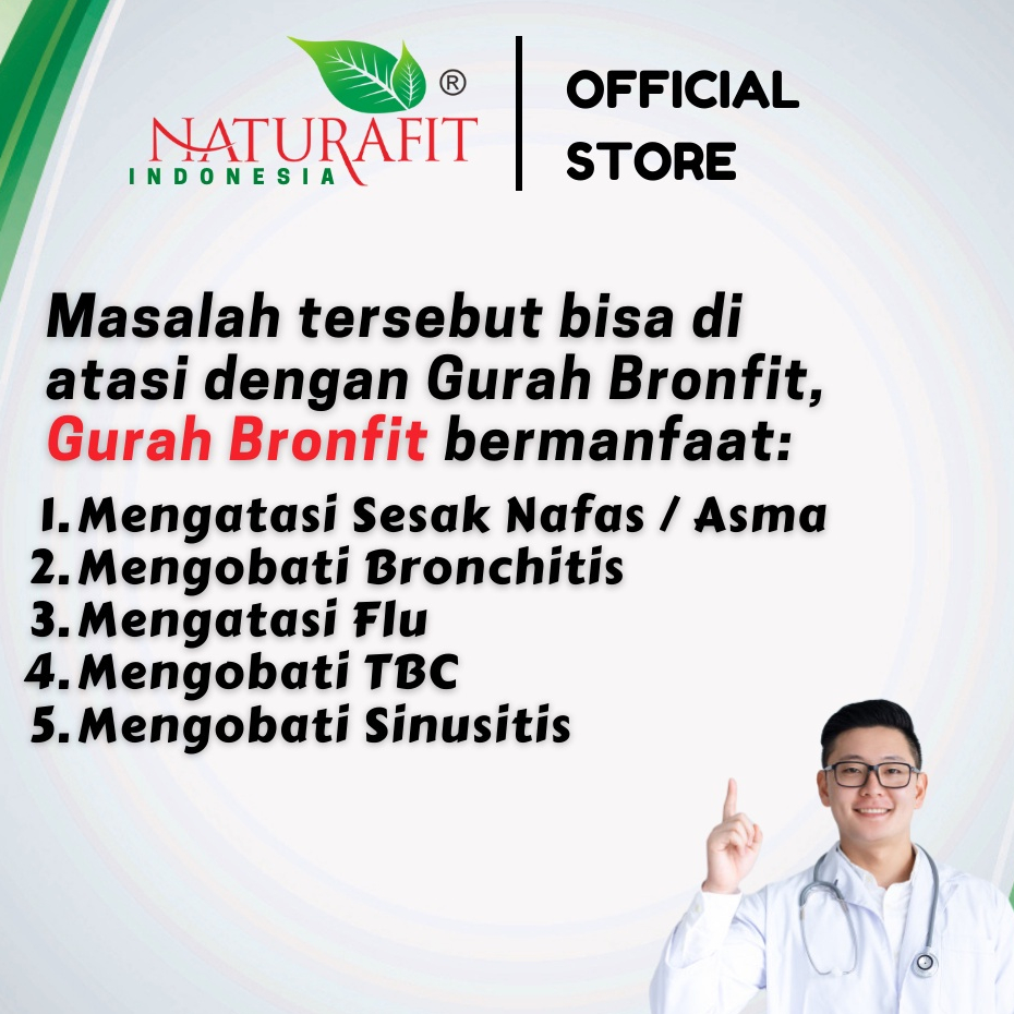 GURAH BRONFIT 30 Kapsul Obat Herbal Saluran Pernafasan - NATURAFIT