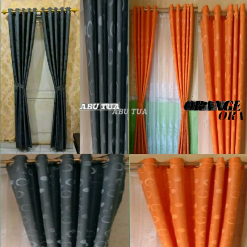 Gorden Motif Polkadot Minimalis  Gorden Terbaru Ruang Tamu Gorden Jendela Pendek Aesthetic Korden Bl