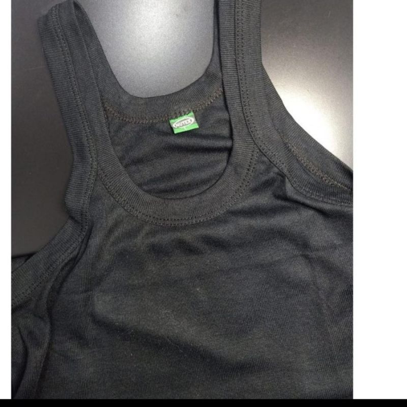 6 PCS Singlet pria remaja dan dewasa nutex hitam bahan katun termurah | kaos dalam pria hitam polos