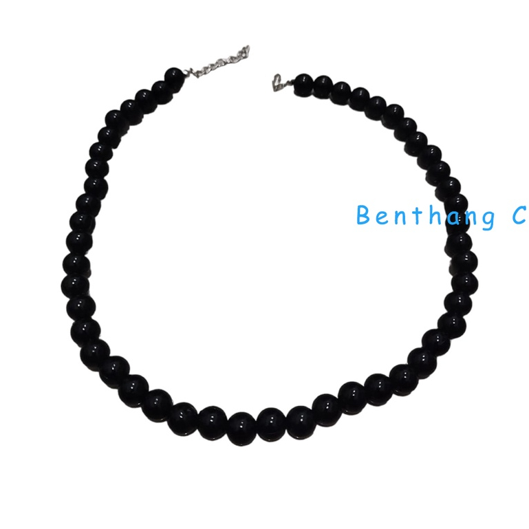 Kalung Choker Pearl Aesthetic Hitam Termurah