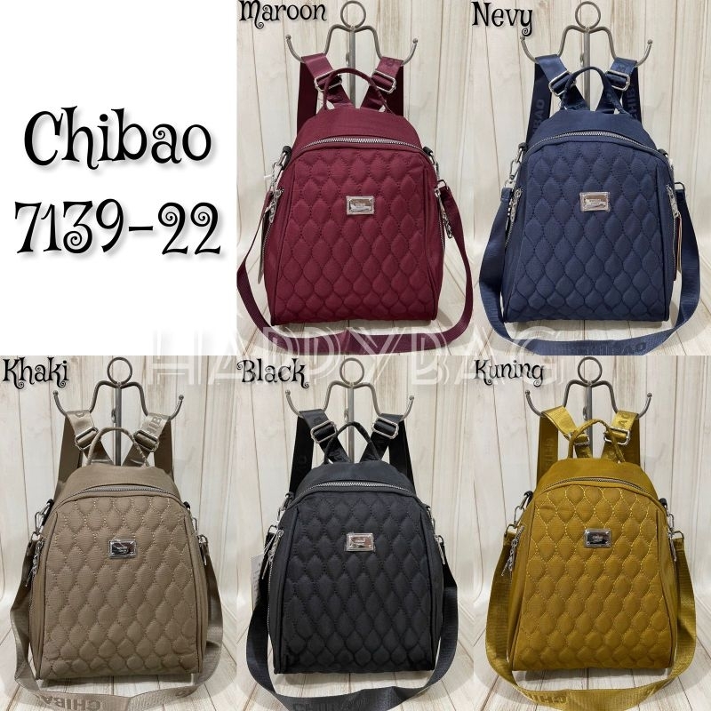 TAS ORI CHIBAO KANVAS 2in1 Ransel Selempang CB7139 6Sleting