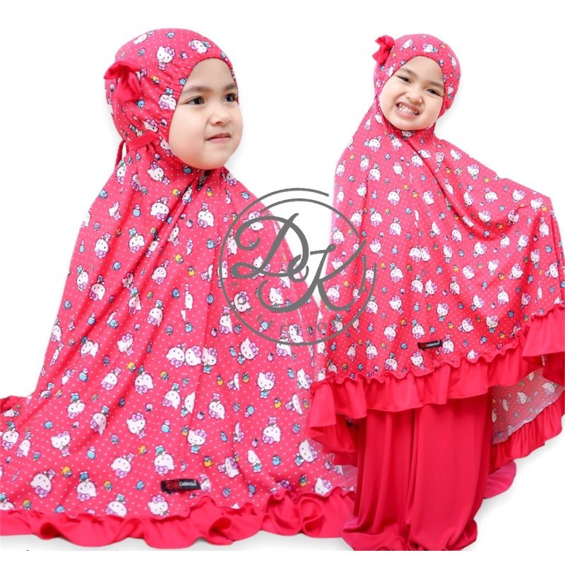 Mukena Anak Hello Kitty Jersey Premium 2-6 Tahun