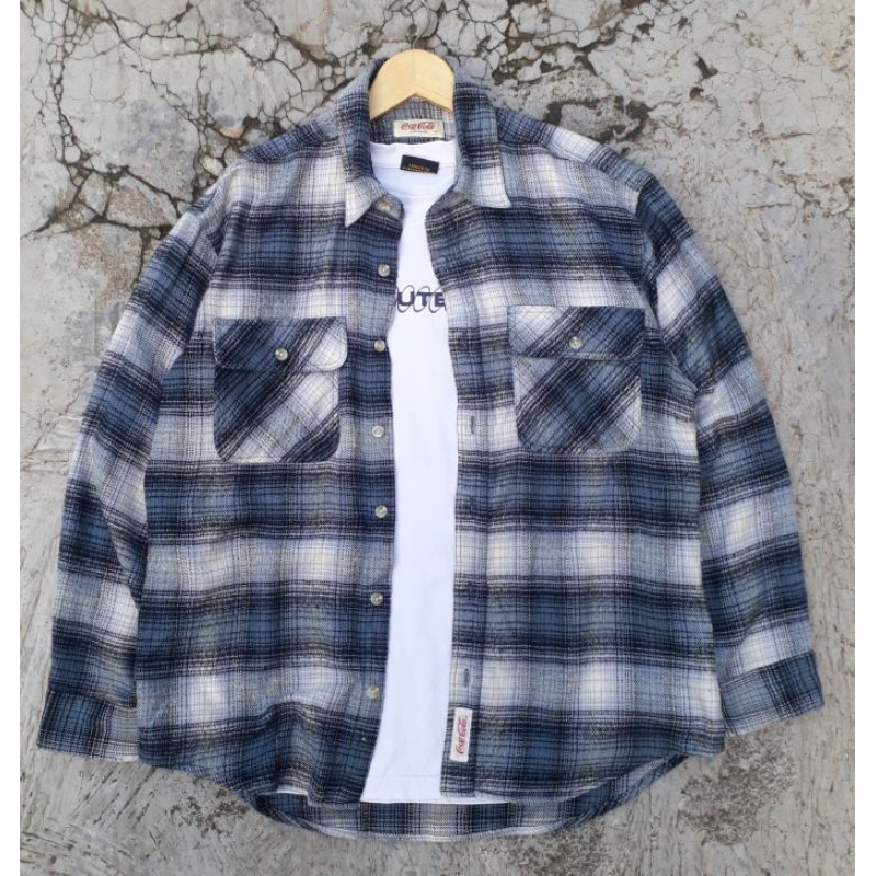 KEMEJA FLANEL COCACOLA VETERANO SECOND | FLANEL COCACOLA SECOND | COCACOLA VINTAGE | KEMEJA COCACOLA