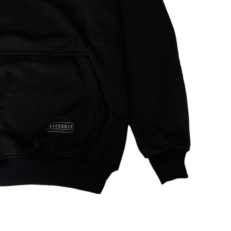 Overdoze Sweater Hoodie Hitam X Abu