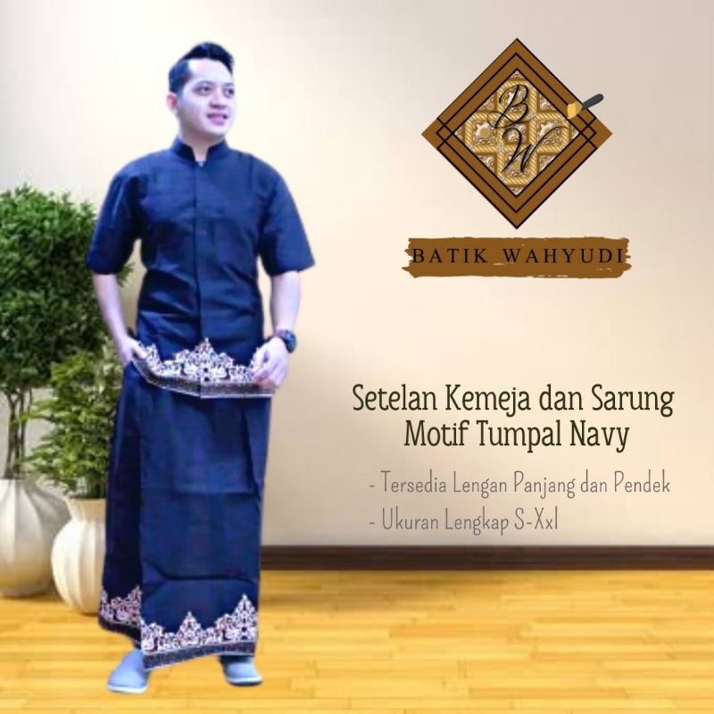 BATIK SETELAN KEMEJA DAN SARUNG TUMPAL - KOKO BATIK - SARUNG BATIK - SARKO - COD