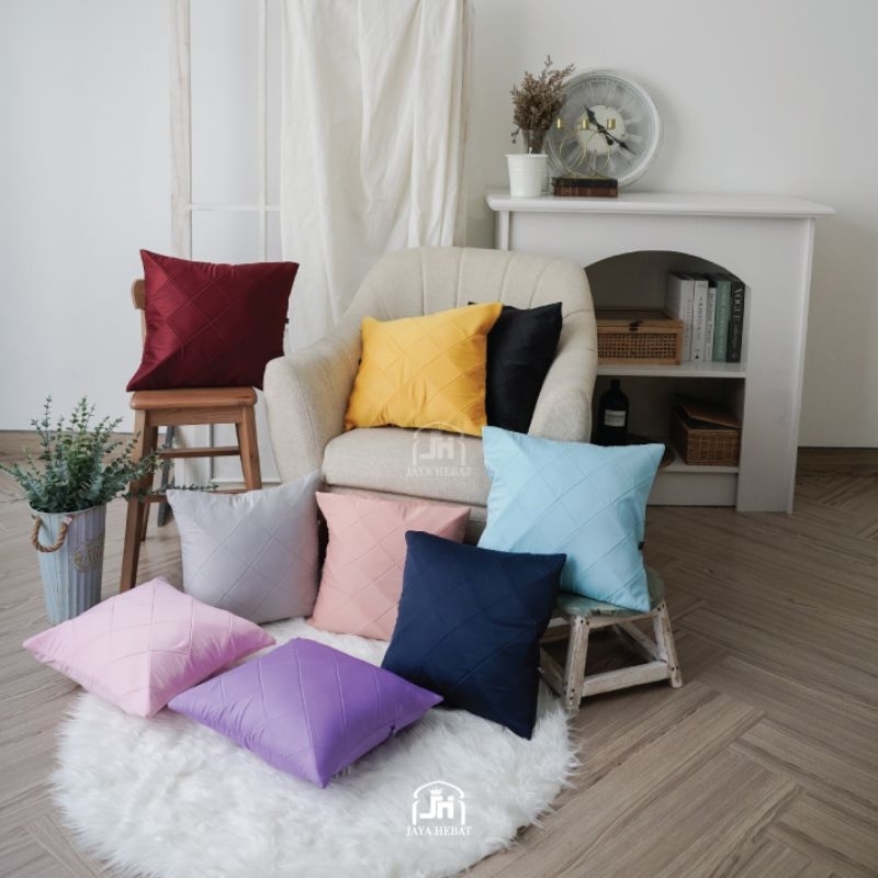 SARUNG BANTAL SOFA SATIN PREMIUM MEWAH 40X40 COVER SARUNG