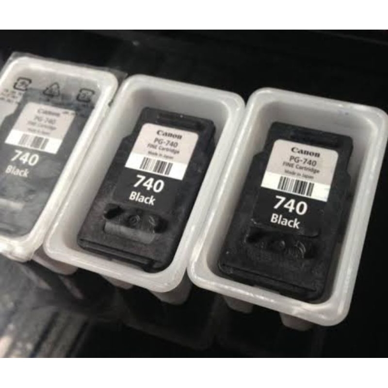 Cartridge canon 740 black siap pakai hasil normal