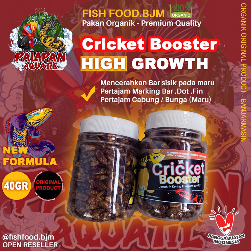Pakan Ikan Hias El-Barca Udang Kering Pro+ & Maggot BSF Premium (RED-Yellow booster,Blue booster,All
