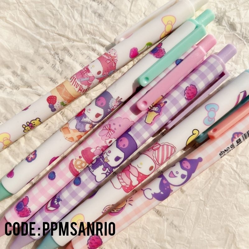 

PULPEN GEL SANRIO 0.5mm 1PACK ISI 6pcs/ PULPEN KARAKTER LUCU/ HELLO KITTY MYMELODY CINNAMONROLL POMPOMPURIN