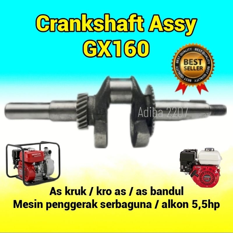Crankshaft assy GX 160 GX 200 kruk as kro as bandul mesin diesel pompa air alkon bensin 2" inch 3" i