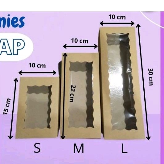 

dus / kotak brownies kraft JENDELA satuan (ukuran cek divarian)