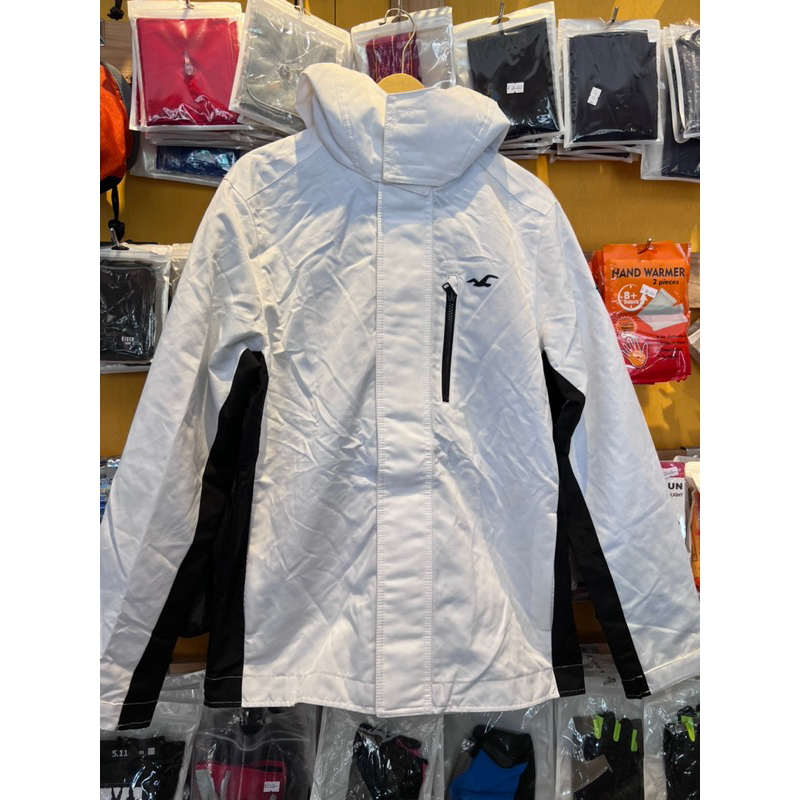 Hollister Colorblock Mesh Lined Windbreaker Outdoor Jacket Windproof anti angin anti air hiking ridi