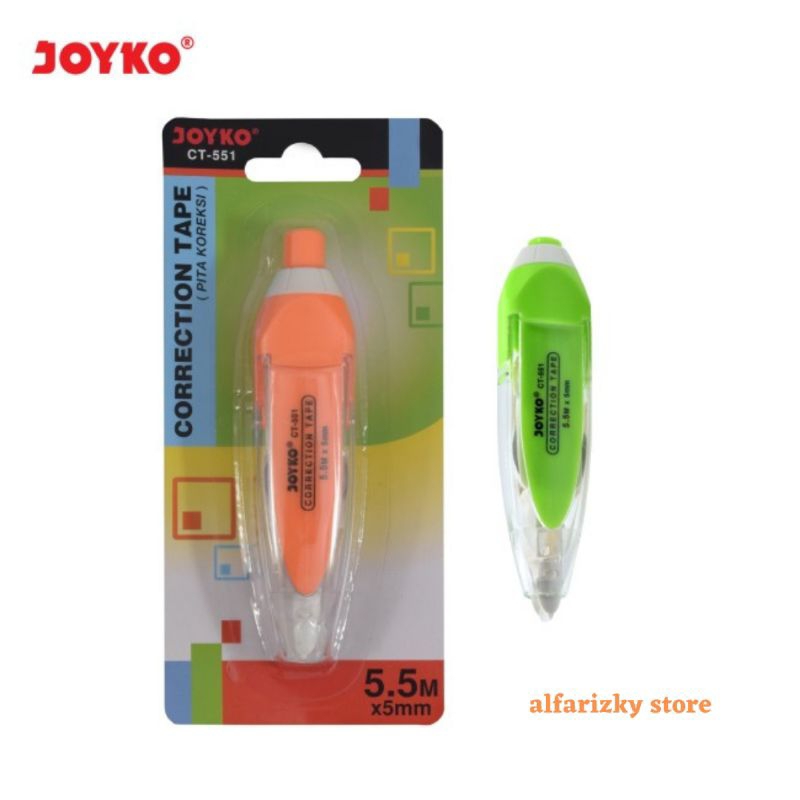 

Correction Tape JOYKO CT551 5,5 m x 5 mm - Tipe X Pita Koreksi