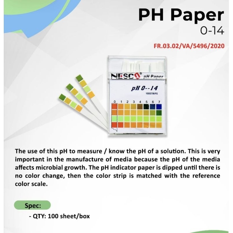 Universal indicator pH paper / kertas pH