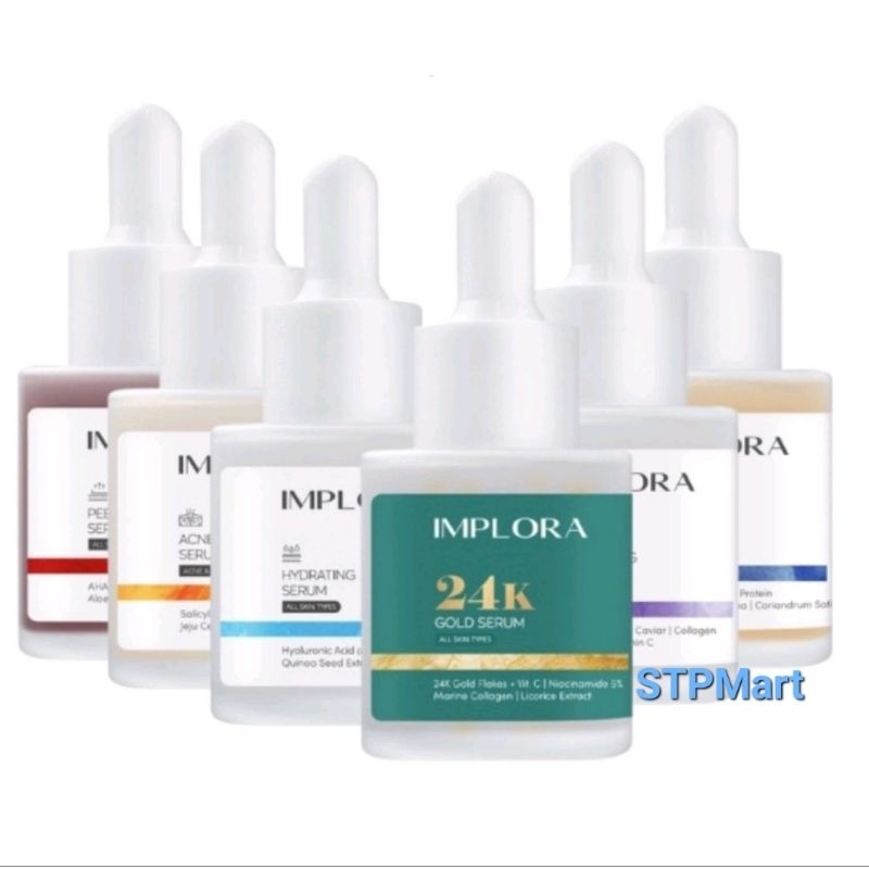 Original IMPLORA Face Serum | 24K Gold Serum | Serum Wajah Acne | Brightening | 20ml