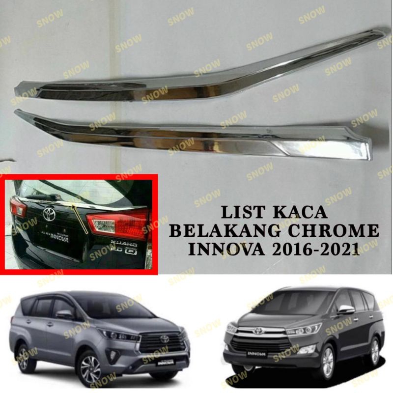 List Kaca Belakang Toyota All New Innova Reborn 2016 2017 2018 2020 2021 Chrome