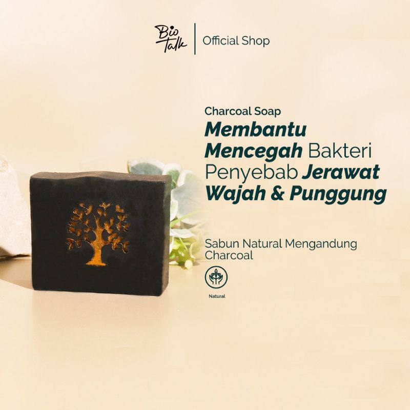 BioTalk Sabun Natural Herbal | Detox  / Coffee  Soap | Kulit Berminyak / Berjerawat | 120 gram