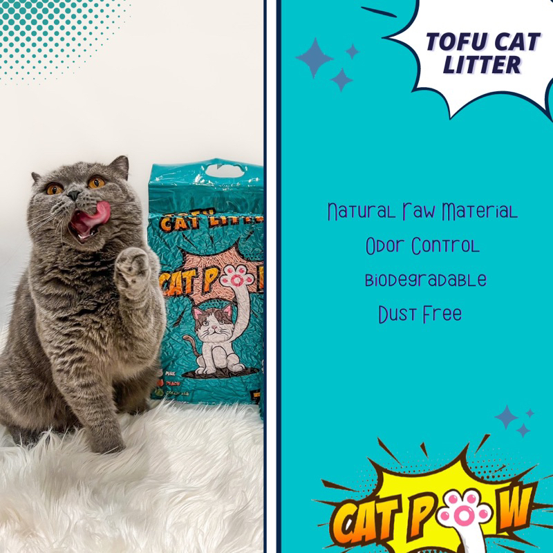 KHUSUS GOJEK/GRAB Catpow Tofu Cat Litter Pasir Kucing Soya Gumpal