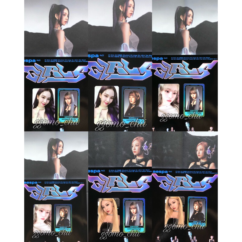 [Ready] aespa kwangya girls album unsealed karina winter giselle ningning photocard character card p