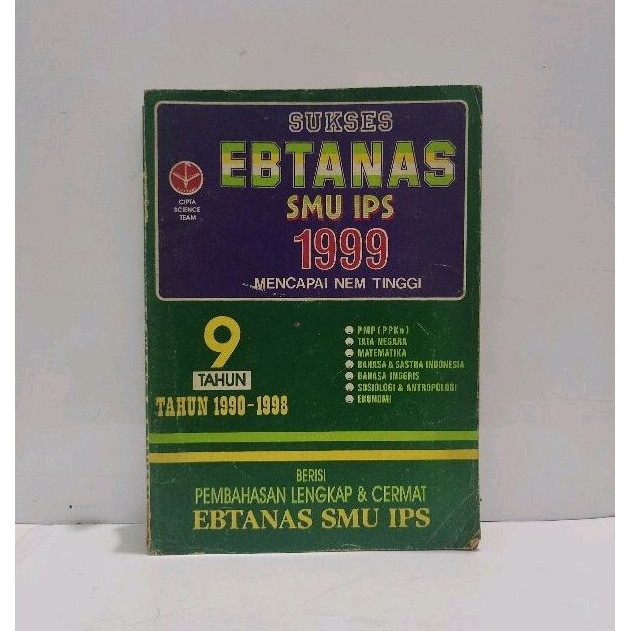 SUKSES EBTANAS SMU IPS 1999 9 TAHUN