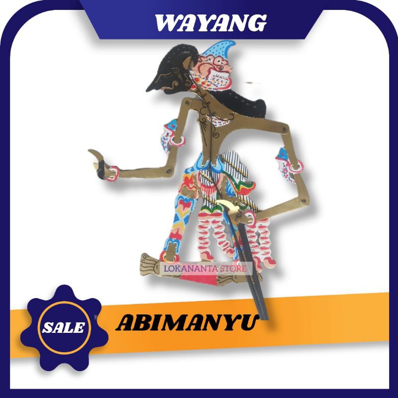 ABIMANYU TOKOH WAYANG KULIT WAYANG BAHAN KERTAS KARTON DUPLEK