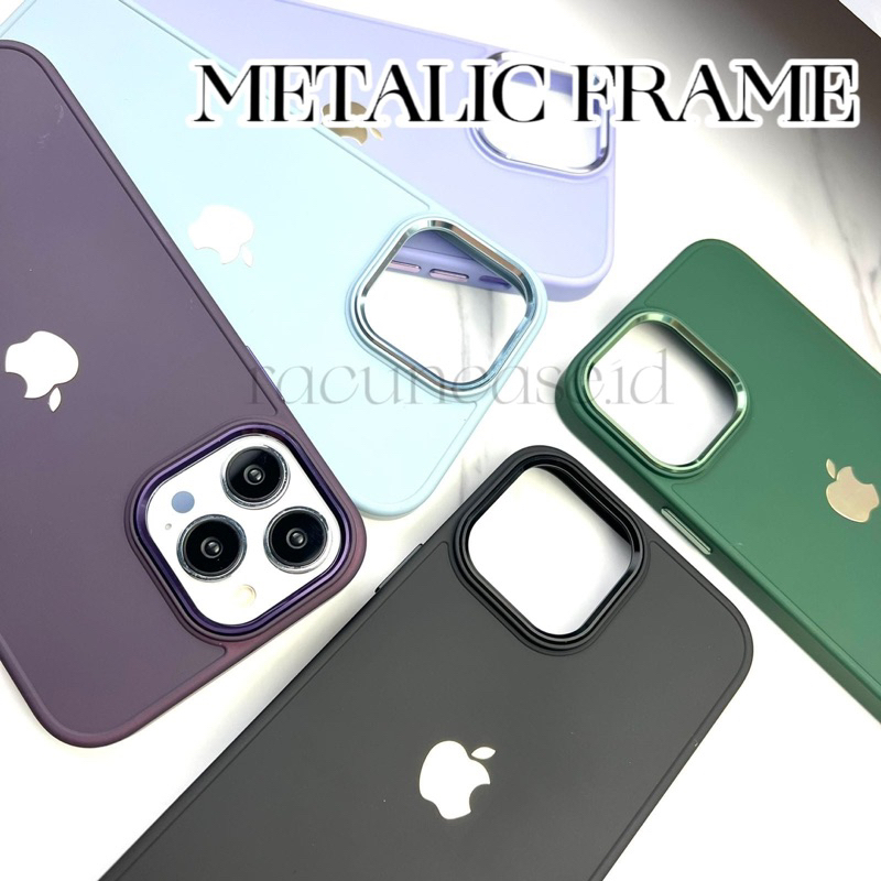 (DEEP PURPLE !!!) CASE METALIC FRAME MATTE PREMIUM FOR IPHONE X/XS/XS MAX/XR/11/11 PRO/11 PRO MAX/12/12 PRO/12 PRO MAX