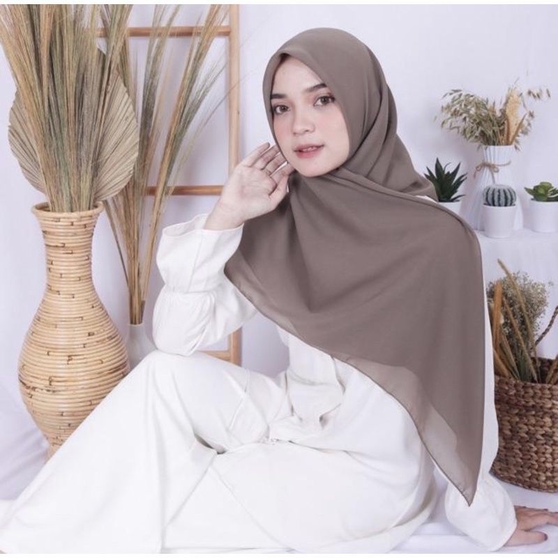 (TERMURAH) hijab Segiempat Bella Square Pollycotton Premium